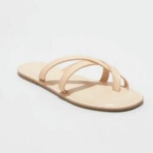 Universal Thread Colette Strappy Flip Flop Sandals Bone 7